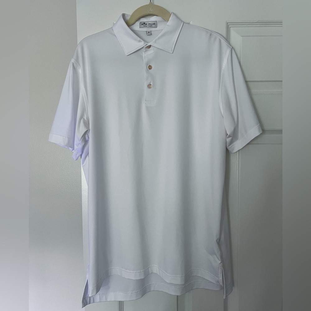 Men’s Peter Millar Summer Comfort White Polo size Medium